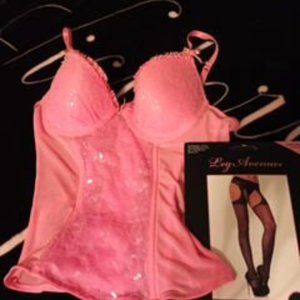 Very Sexy Hot Pink Bustier Lingerie